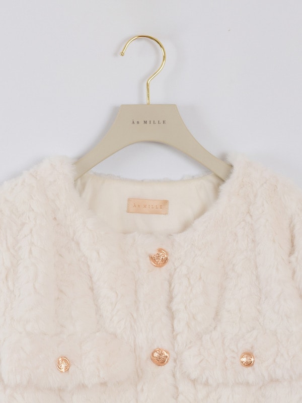 ゴールドボタンファーコート｜evelyn（エブリン）公式通販サイト