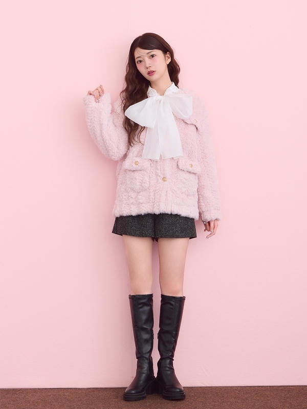 ゴールドボタンファーコート｜evelyn（エブリン）公式通販サイト