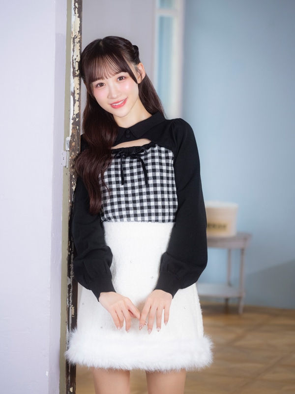 チェック襟ニット｜evelyn（エブリン）公式通販サイト