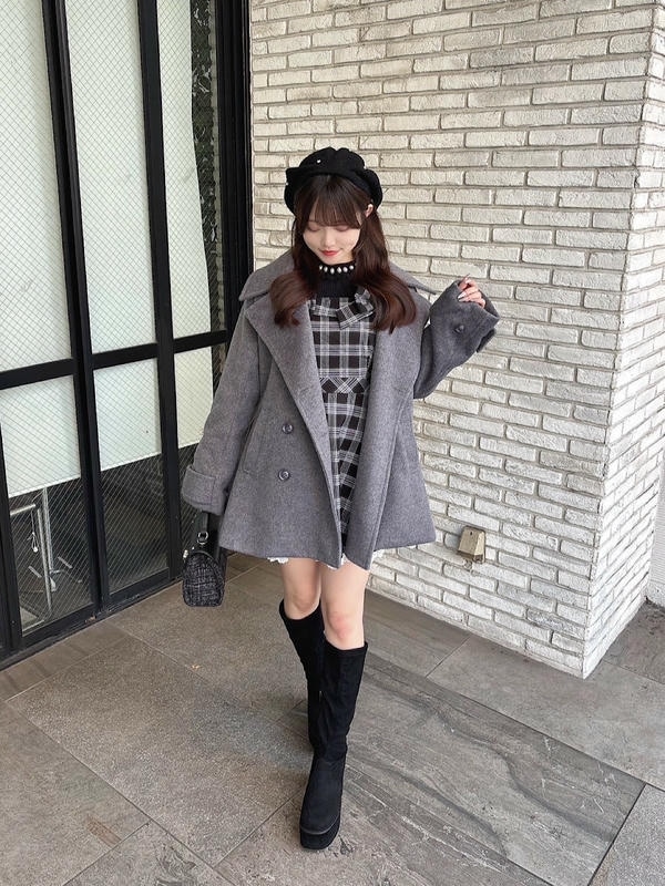 シャギービッグカラーPコート｜evelyn（エブリン）公式通販サイト