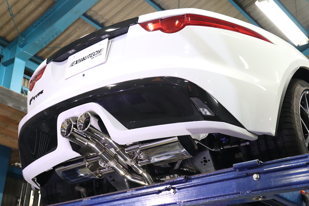 ジャガーFタイプ V6 レーシングセンターパイプ 可変バルブエキゾースト