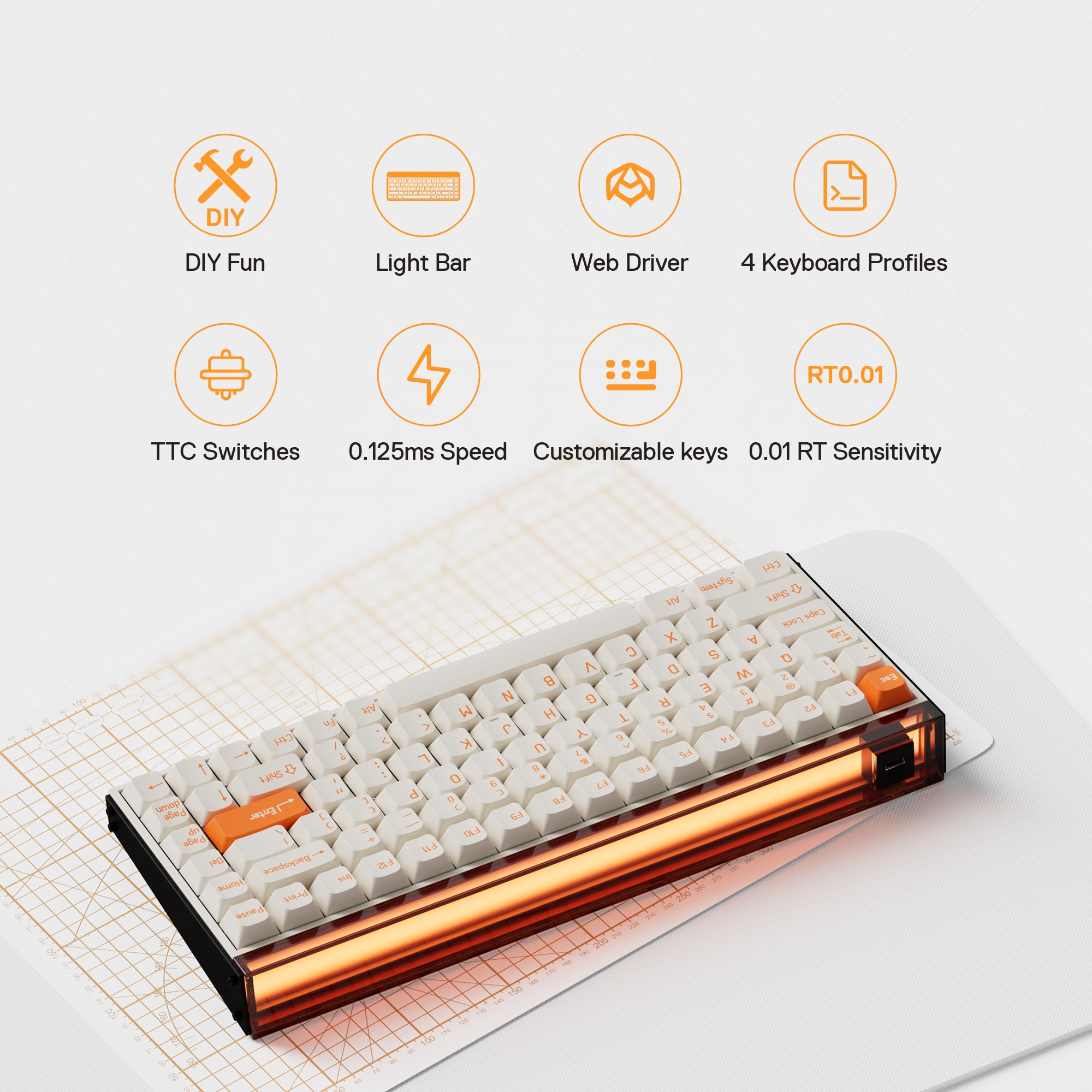 MelGeek MADE84 Pro Custom Gaming Magnetic HE Keyboard