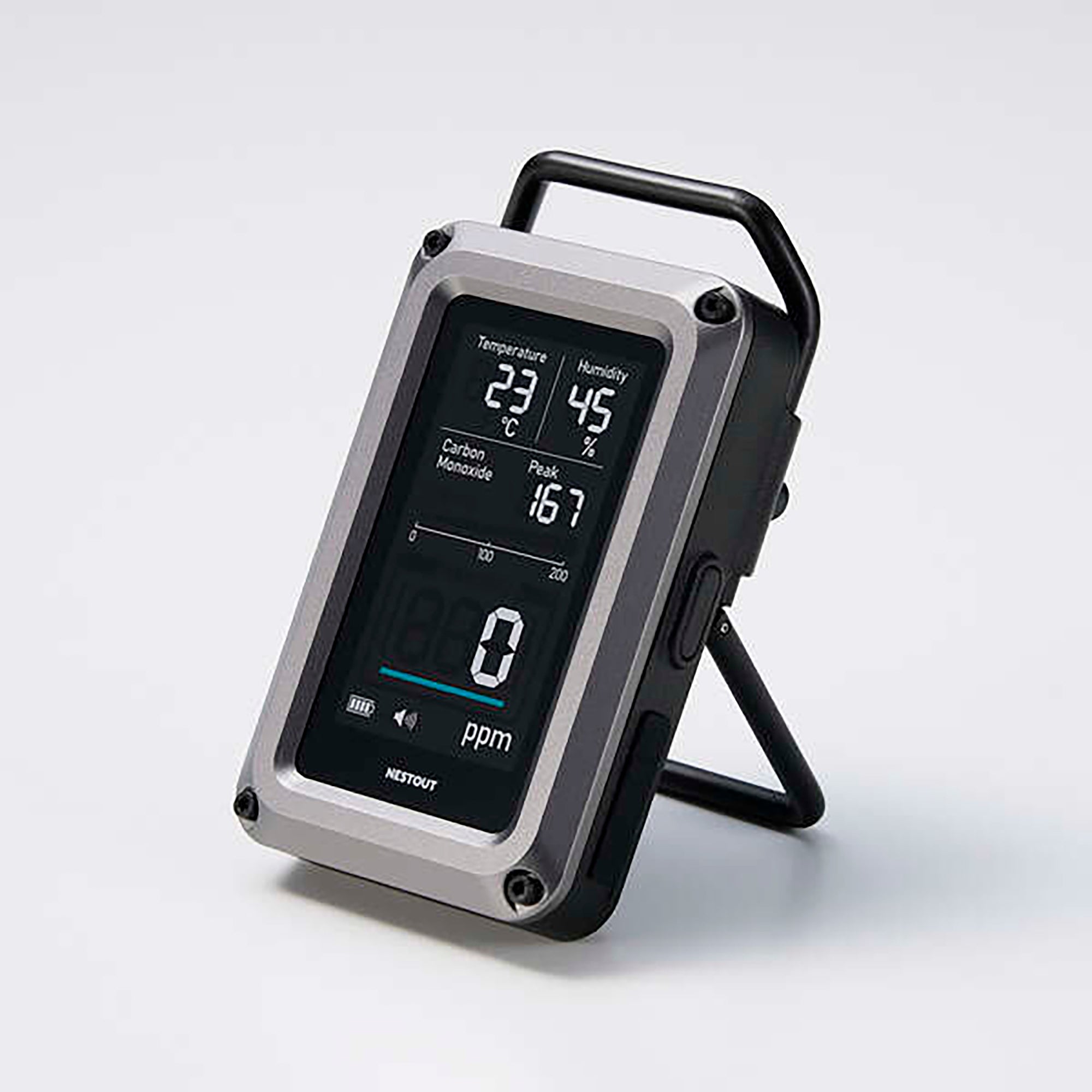 NESTOUT（ネストアウト）一酸化炭素アラーム 3in1｜温度・湿度表示対応