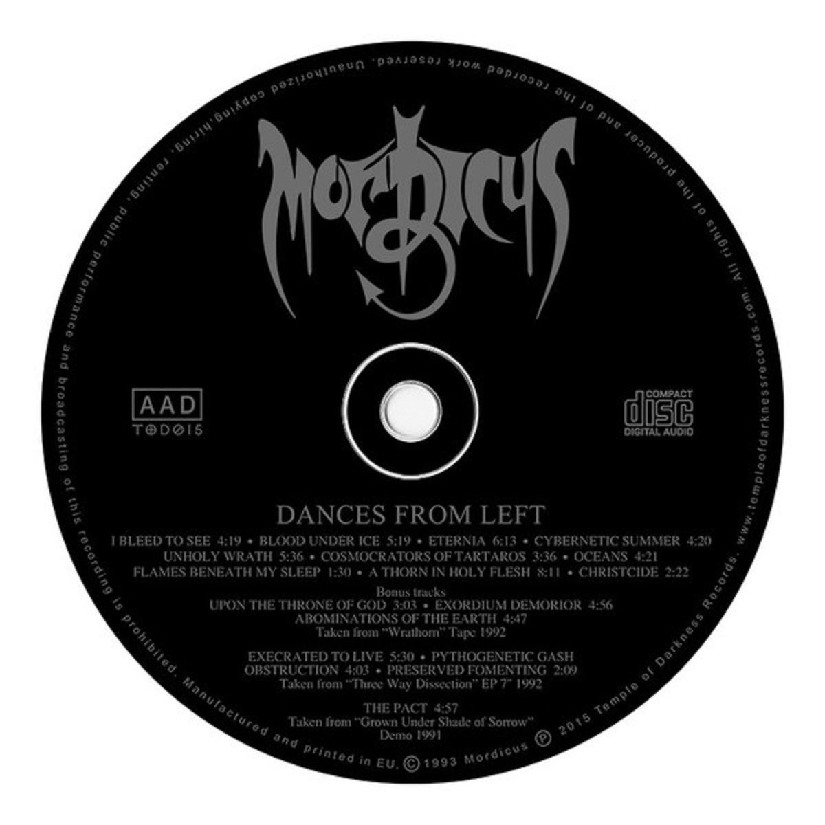 洋楽 Mordicus / dances from left Mordicus - Dances From Left (1993