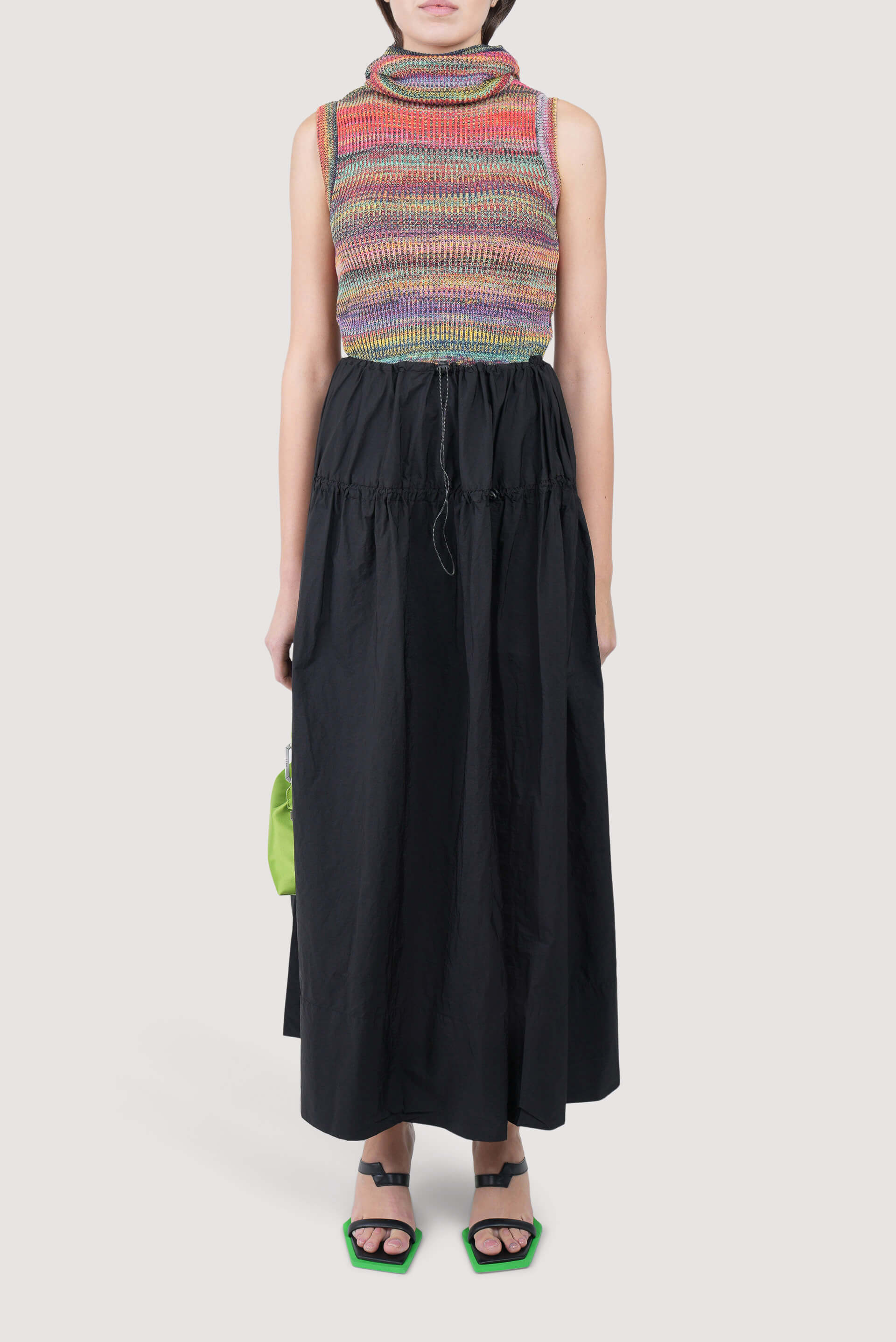 Aries Nylon Snow Midi Skirt