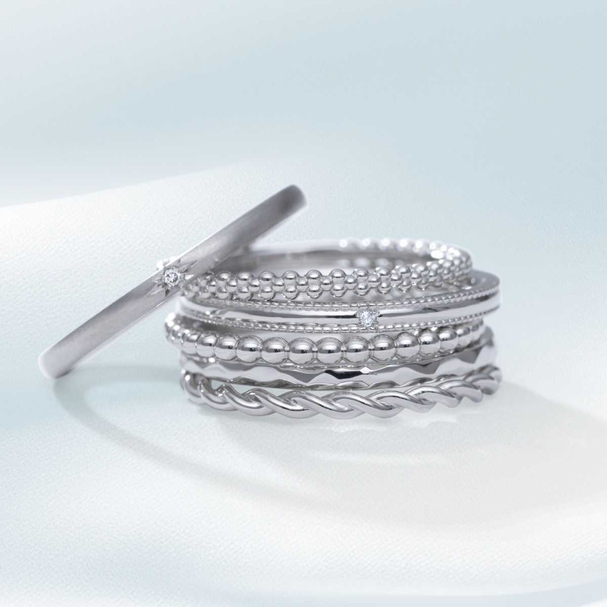 スタックリング NEC014 PT900 プラチナ – facett 公式オンラインショップ