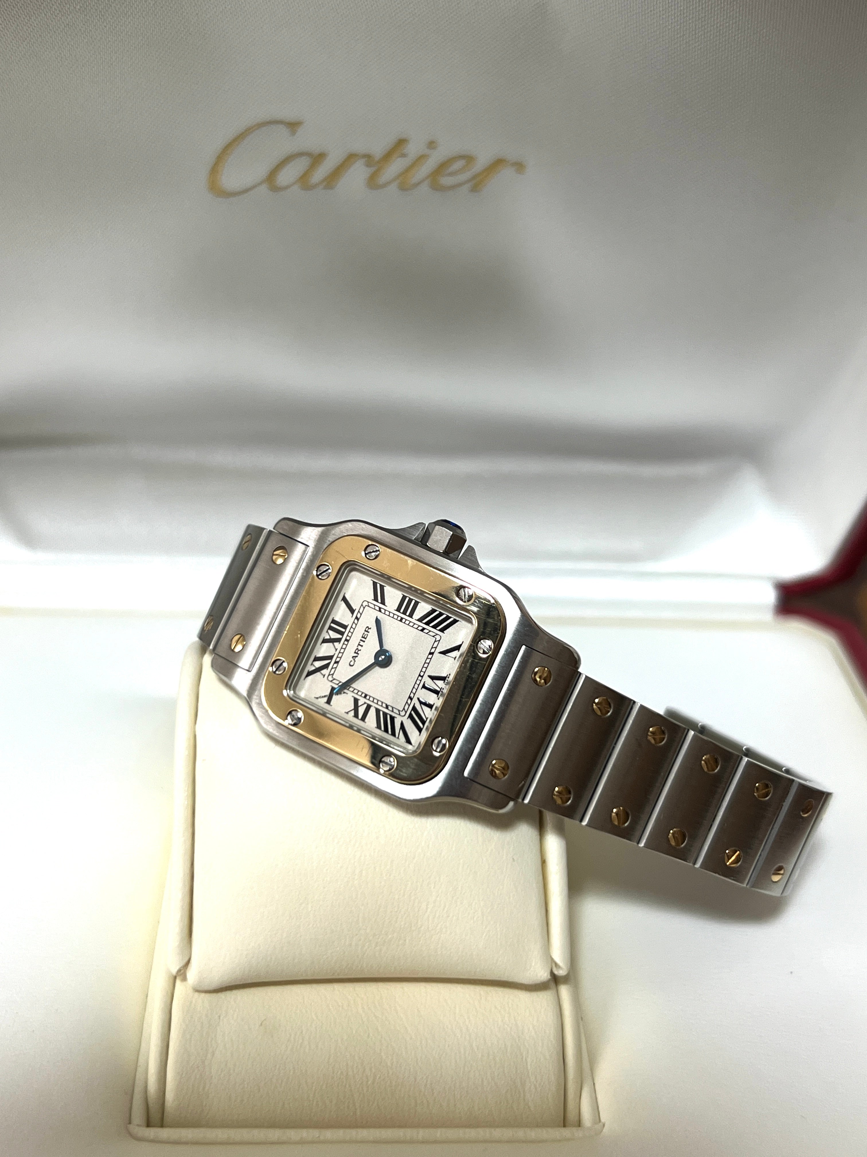 カルティエ サントスガルべSMサイズ コンビ クオーツ レディース