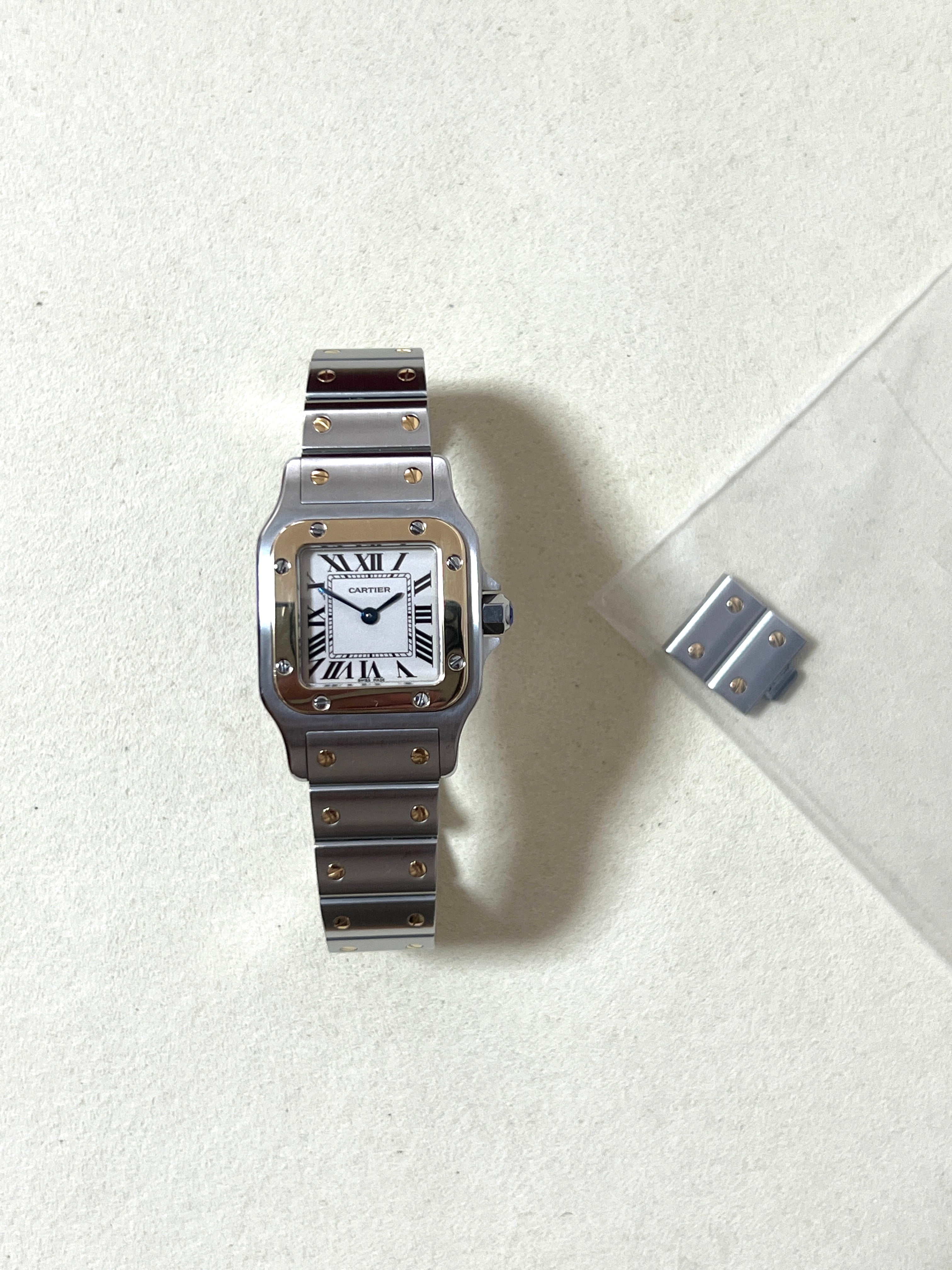 カルティエ サントスガルべSMサイズ コンビ クオーツ レディース