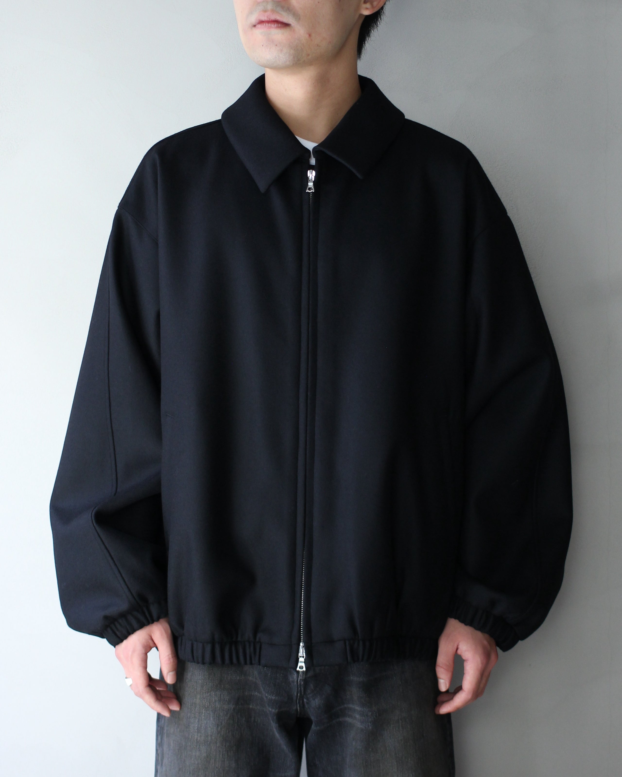 ssstein/MELTON OVERSIZED ZIP JACKET 