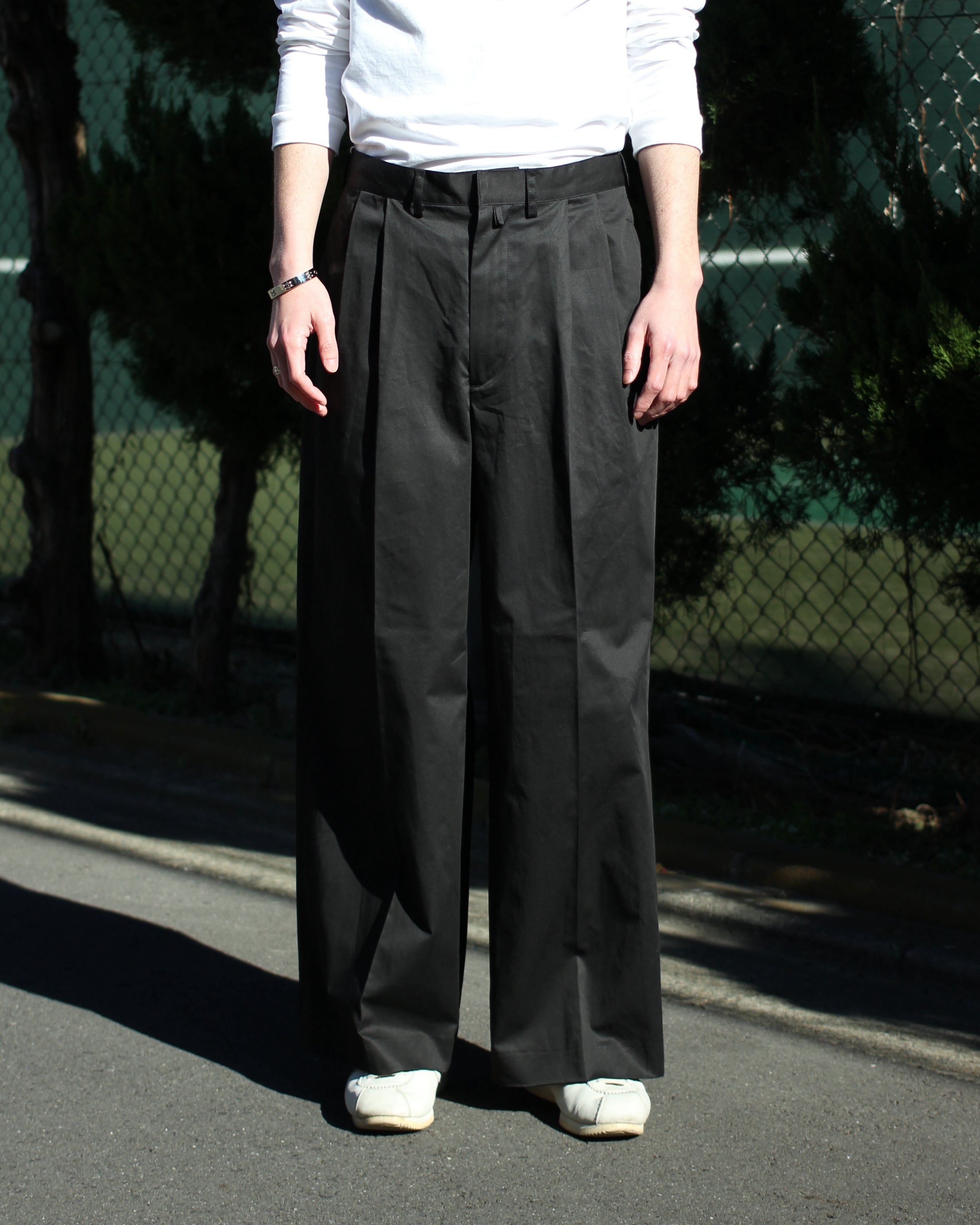 REVERBERATE/TACKED CHINO TROUSERS(STANDARD)