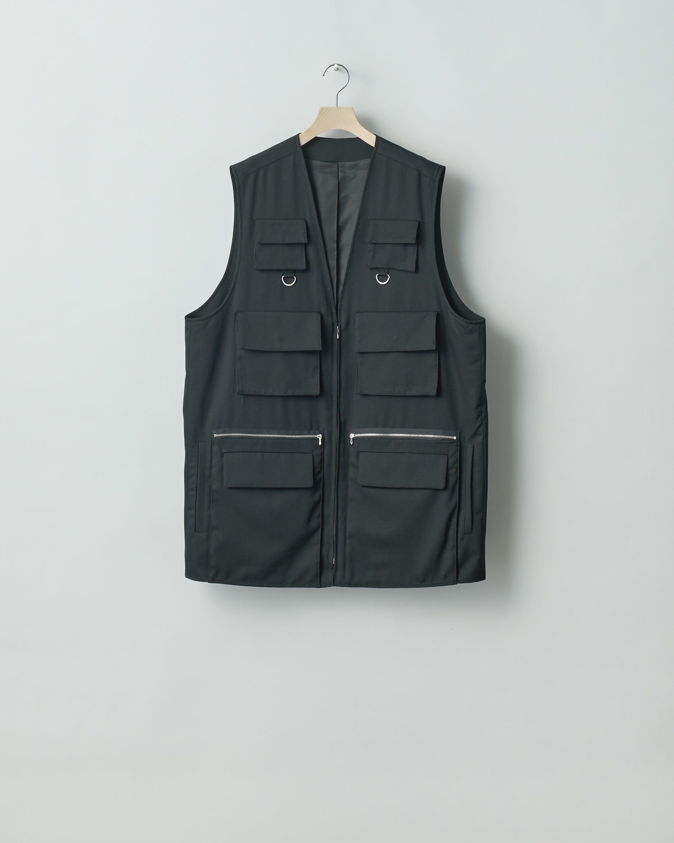 stein / OVERSIZED MULTI POCKET VEST 