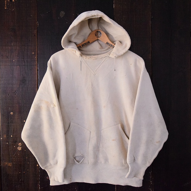 40's Champion セパポケ両Vダブルフェイス後付けスウェットパーカ 40