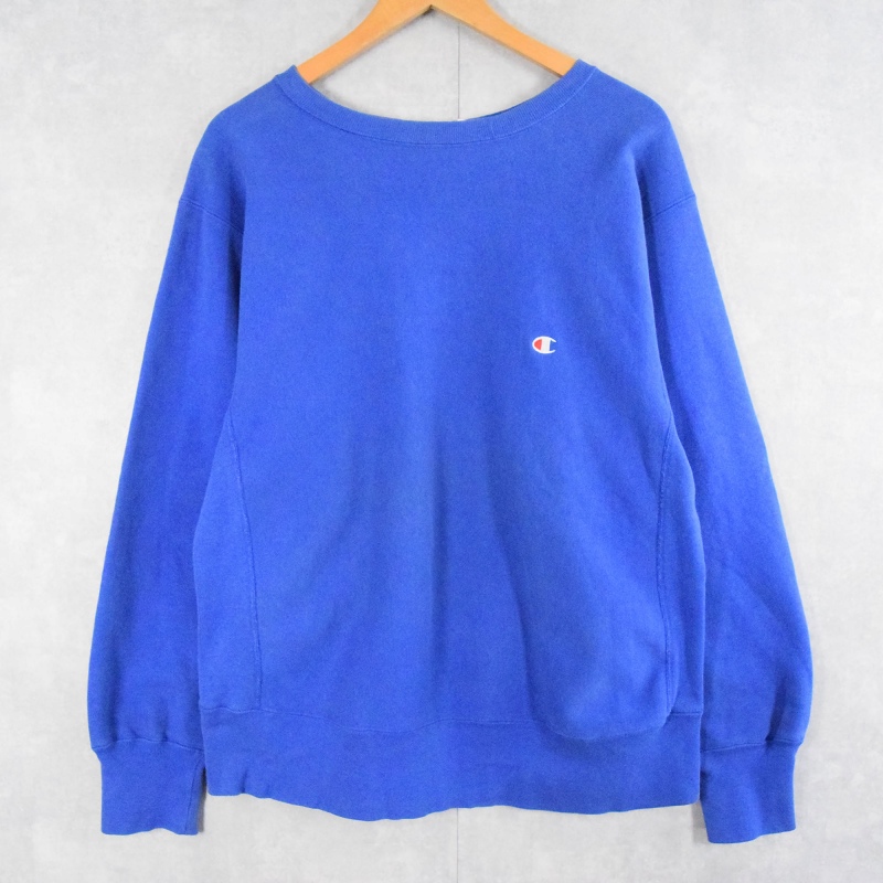 80年代 80s チャンピオン リバースウィーブ アメリカ製 青 ブルー