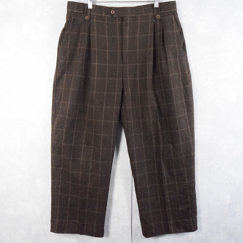 古着) smokey joe's ワイドスラックス チェックパンツ 古着) smokey