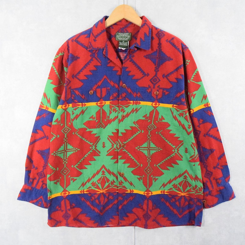 80年代 90年代 80s 90s ポロカントリー ラルフローレン 長袖 オープン