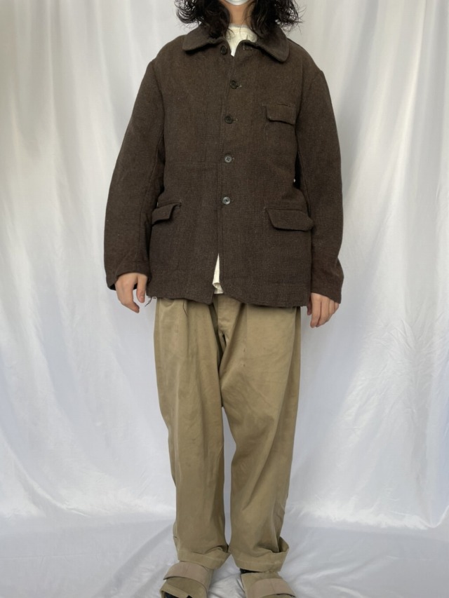 50年代 パスカル フレンチ ユーロ ヨーロッパ ワーク ツイード ウール