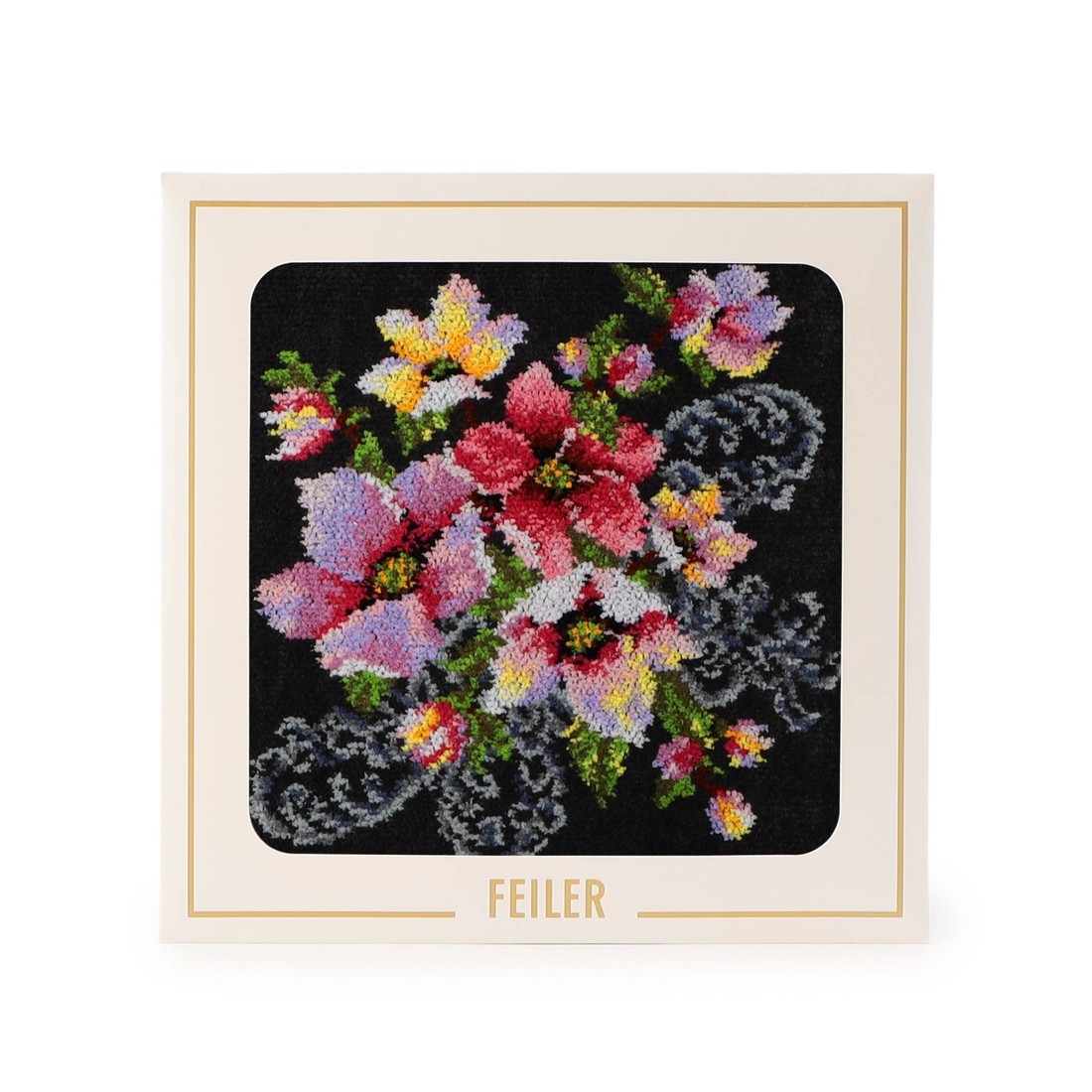 ニューポージー ハンカチセット NPO-S9025(チャコールグレー): FEILER