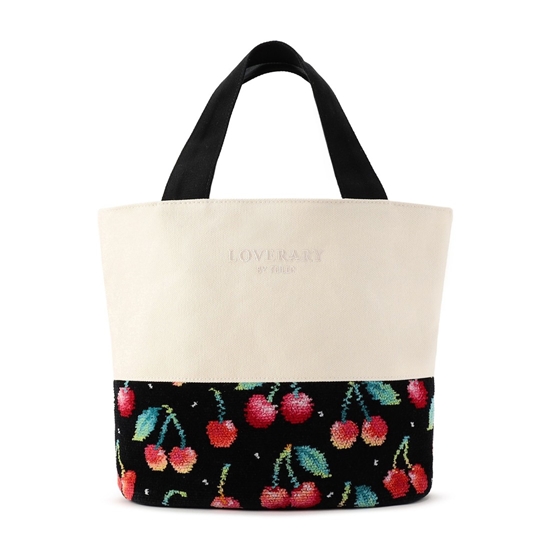 チェリードット トートバッグ L/CRD-253051(ブラック): LOVERARY BY