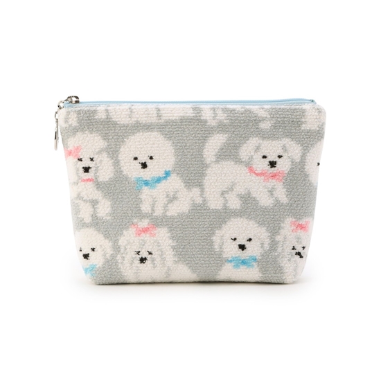 モフモフワンチャン 舟型ポーチM L/MWC-257365（WEB限定）(ペール