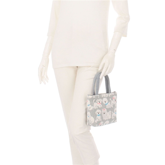 モフモフワンチャン バッグ L/MWC-257369(シルバーグレー): LOVERARY
