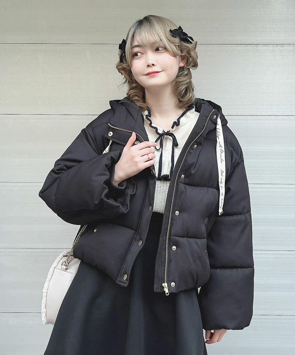 ロゴリボンビッグフェイクダウンコート/F i.n.t [47AD02j007] | F