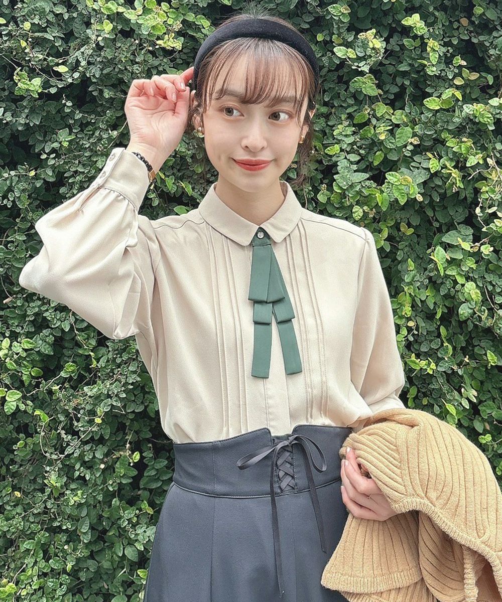 多重リボンタイ付きブラウス/an another angelus [48BF02j019] | F