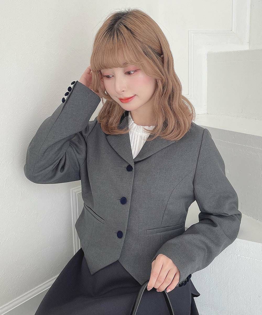 バックフリルテーラードジャケット/an another angelus [55BD01j003