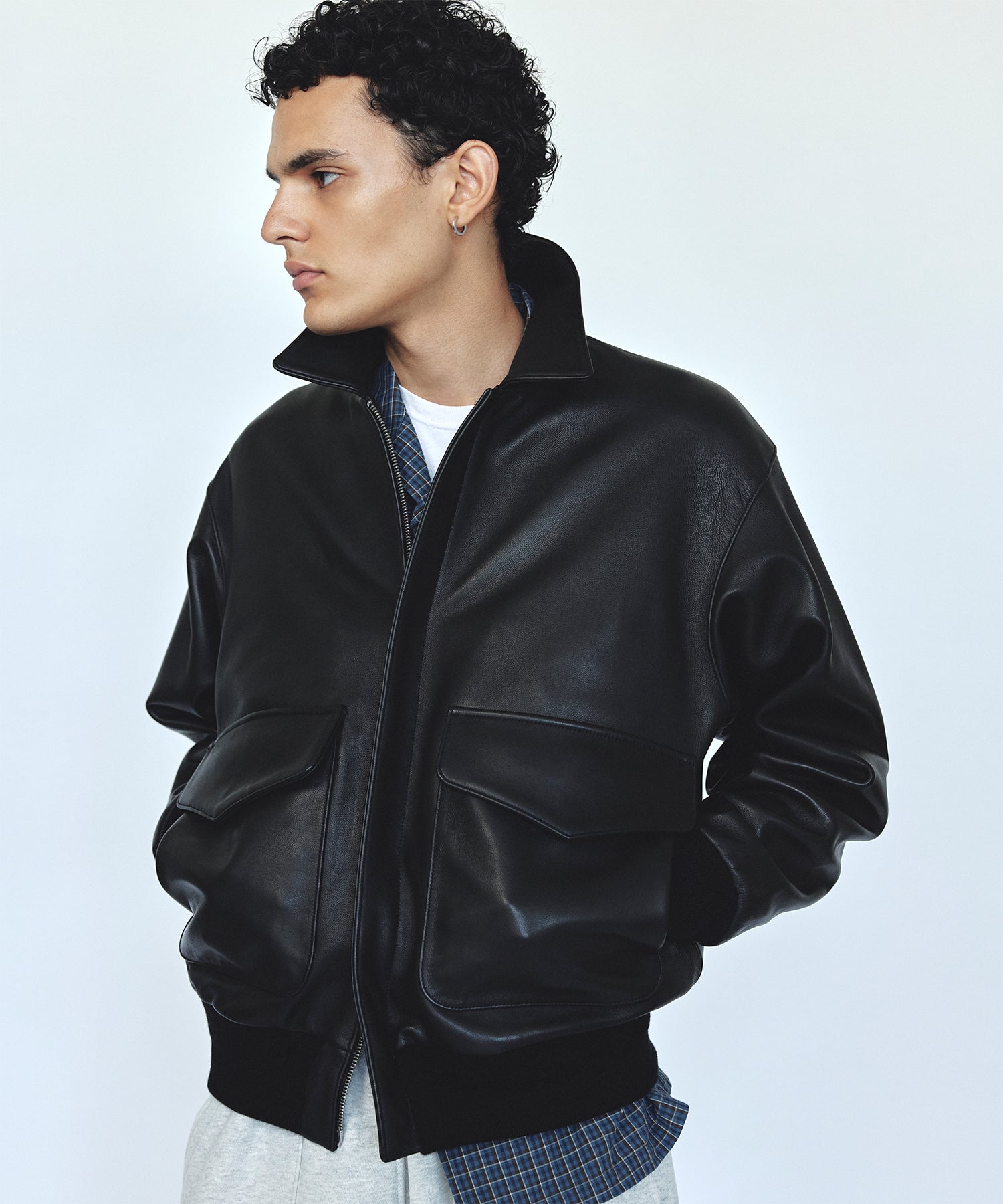 LAMB LEATHER A-2 JACKET (Black)｜ラムレザーA2ジャケット – FIDELITY