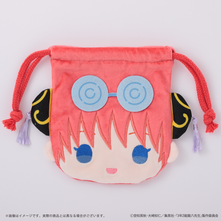 3年Z組銀八先生 フェイスダイカット巾着｜むにゅぐるみパティオ公式サイト
