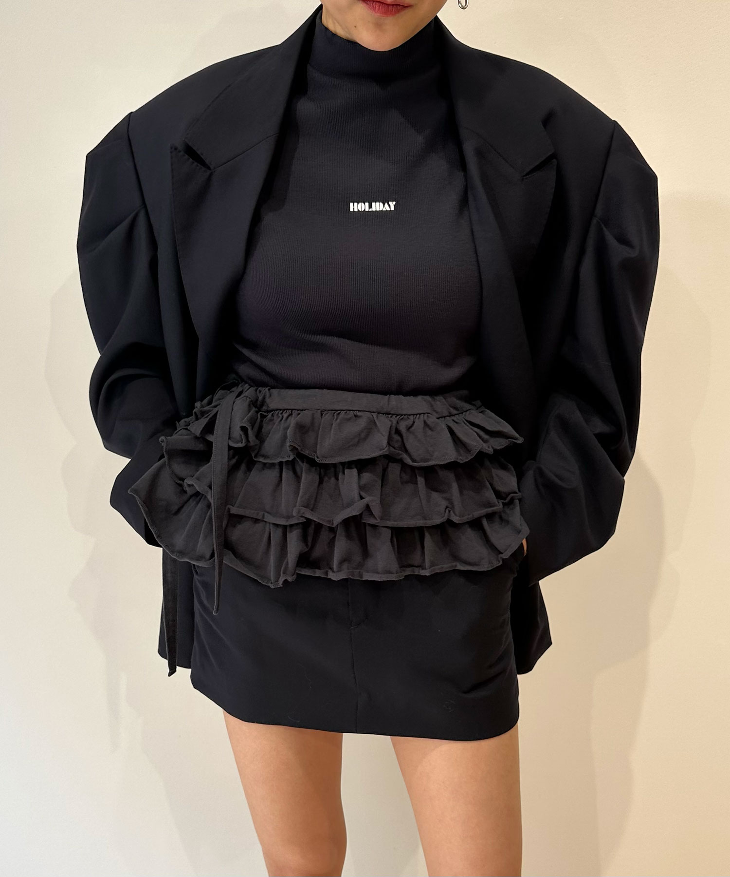 WOOL DRAWSTRINGS MINI SKIRT｜HOLIDAY（ホリデイ）OFFICIAL ONLINE