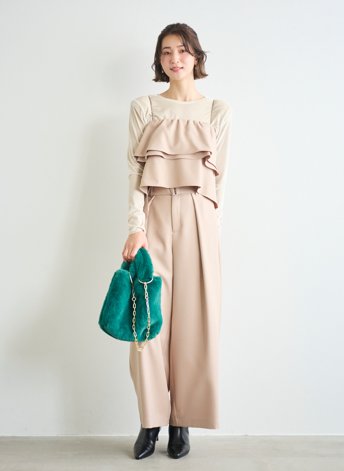 追加/吉田理紗さんコラボ】ベロアカットソープルオーバー｜LOUNIE