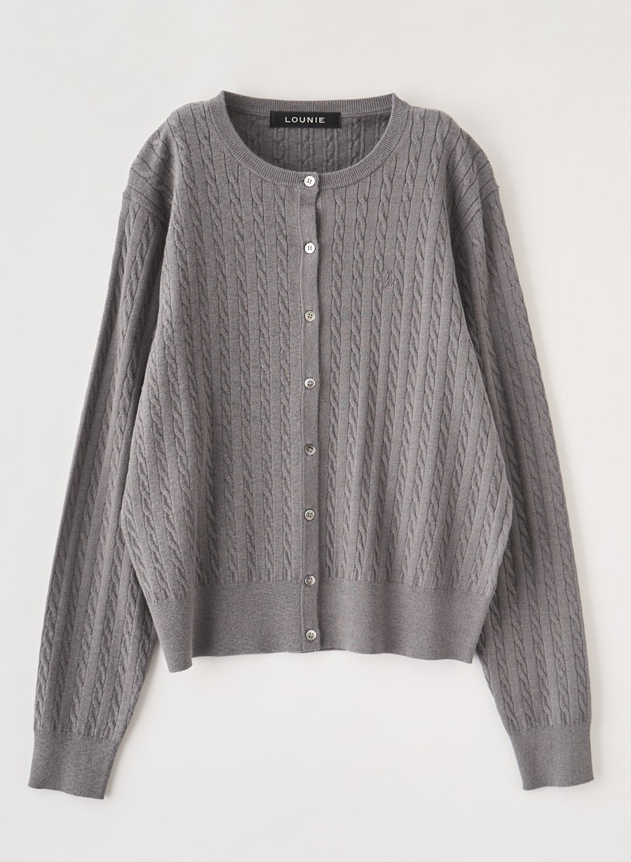 追加】ケーブルニットカーディガン｜LOUNIE（ルーニィ）公式サイト