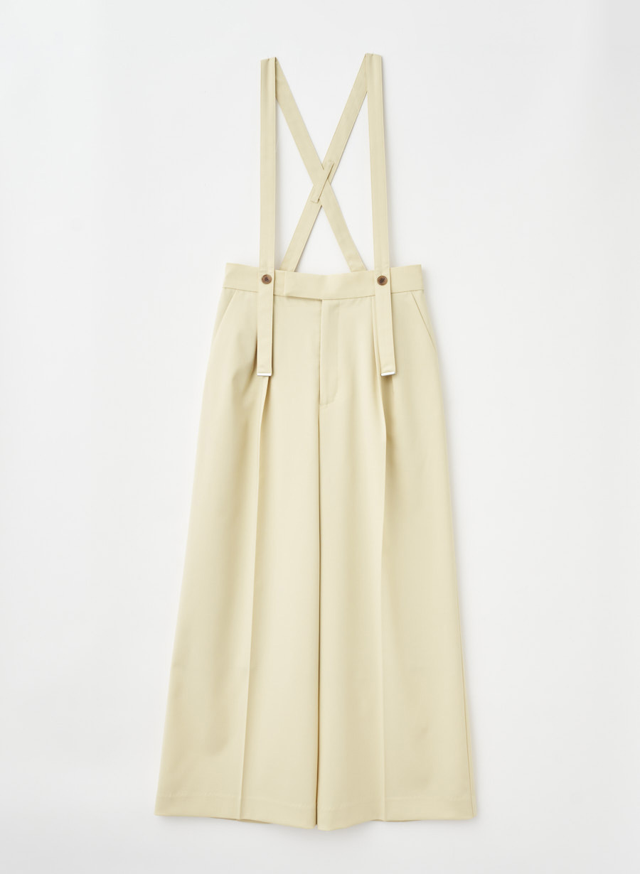 サスペンダー付きワイドパンツ/セットアップ可｜LOUNIE（ルーニィ