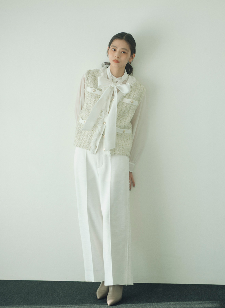 ツイード調ニットジレ｜LOUNIE（ルーニィ）公式サイト／公式オンライン