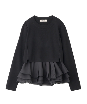 ペプラムブラウスレイヤードニット｜PETAL ONLINE（ペタルオンライン）