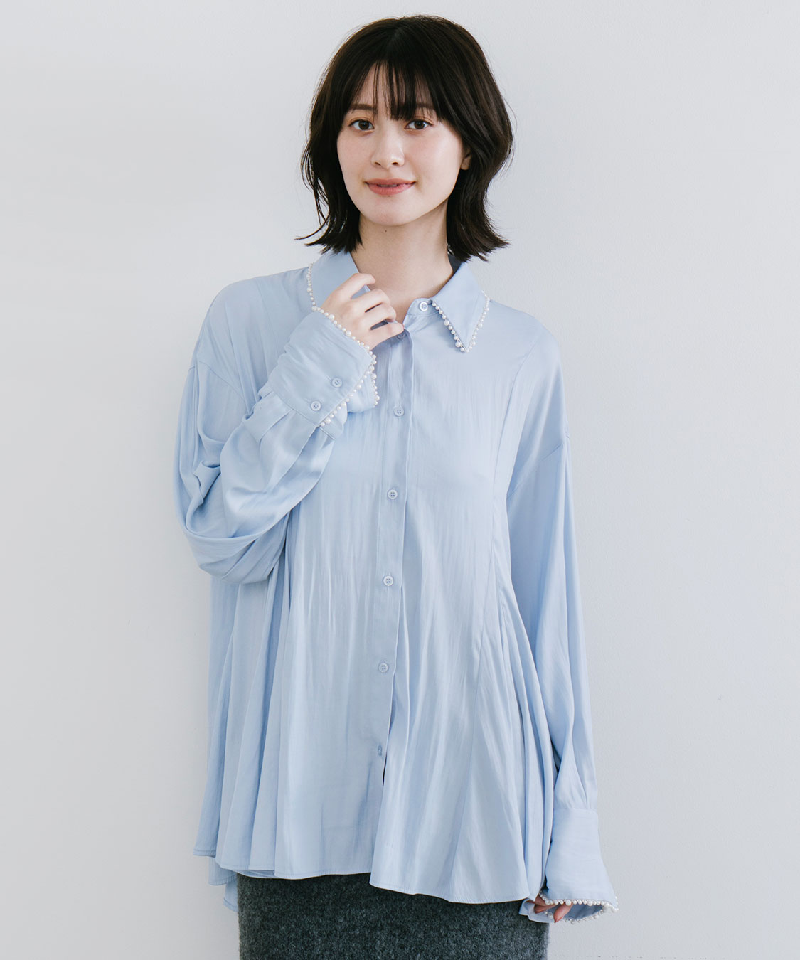 パールモチーフペプラムシャツ｜PETAL ONLINE（ペタルオンライン）