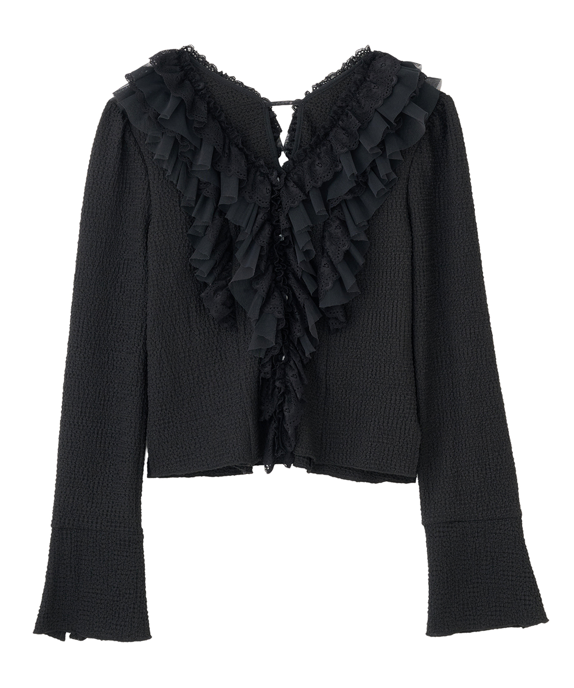 レースフリルカットジャカードトップス｜PETAL ONLINE（ペタルオンライン）