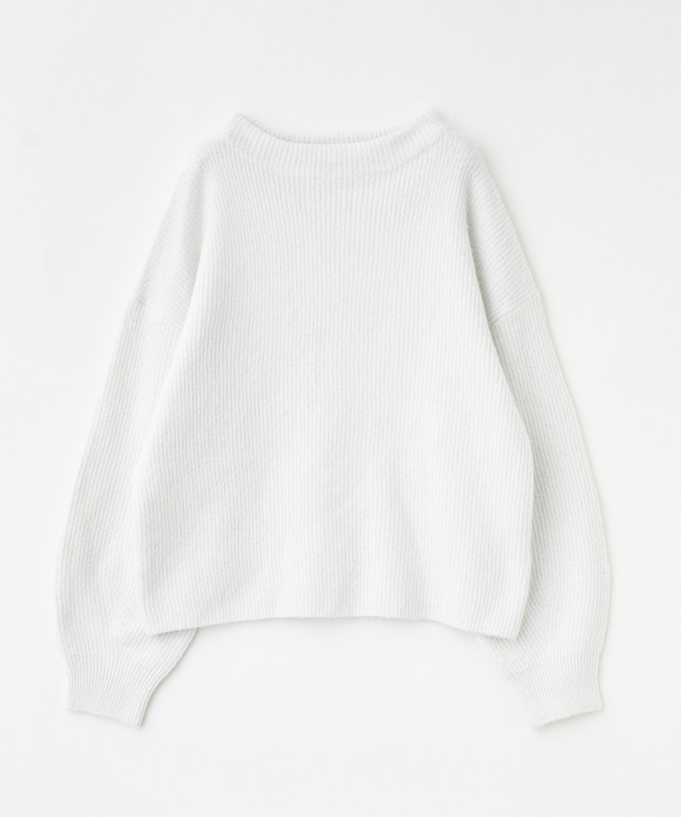 片畦スパンコールボトルネックニットプルオーバー｜Stola.（ストラ