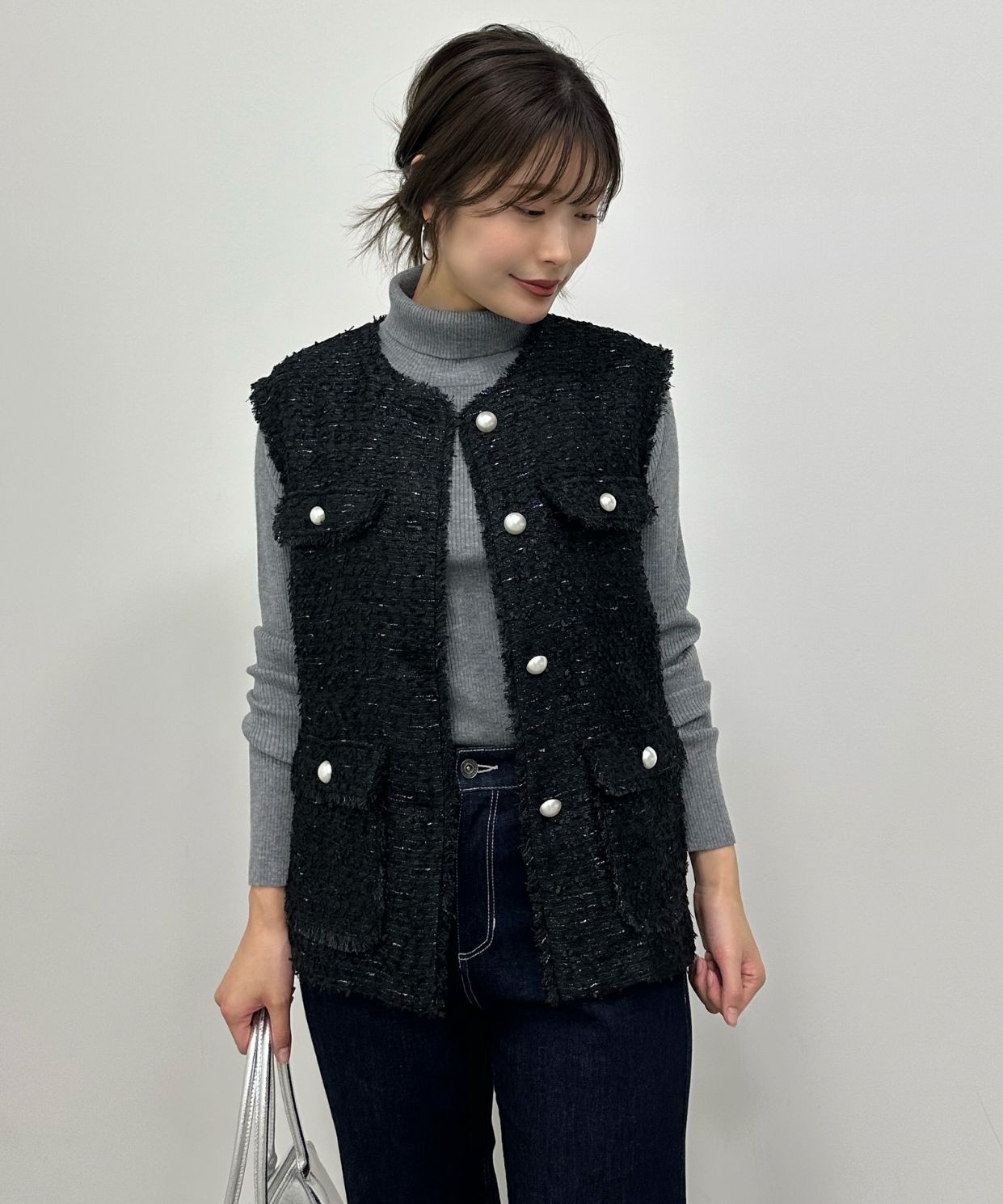 EC限定】ノーカラーツイードジレ｜Stola.（ストラ）公式通販サイト