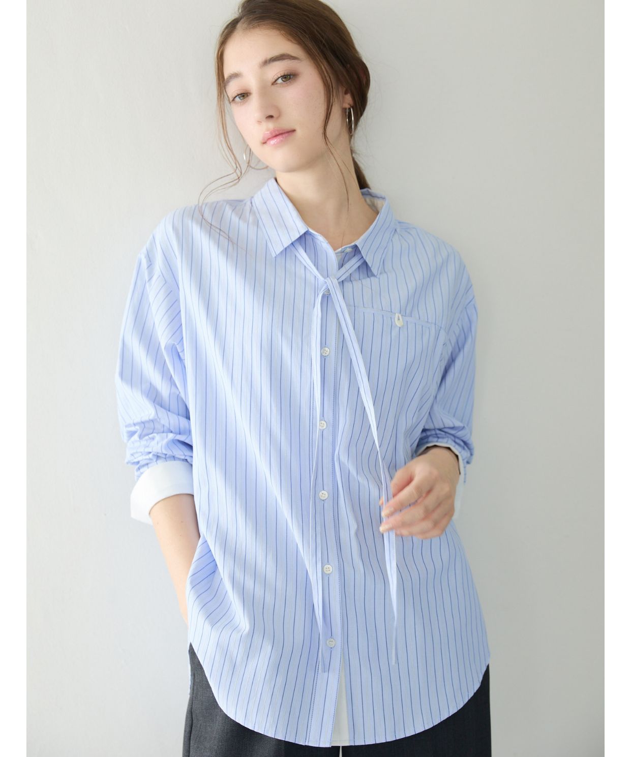 細リボン付きシャツ｜Stola.（ストラ）公式通販サイト