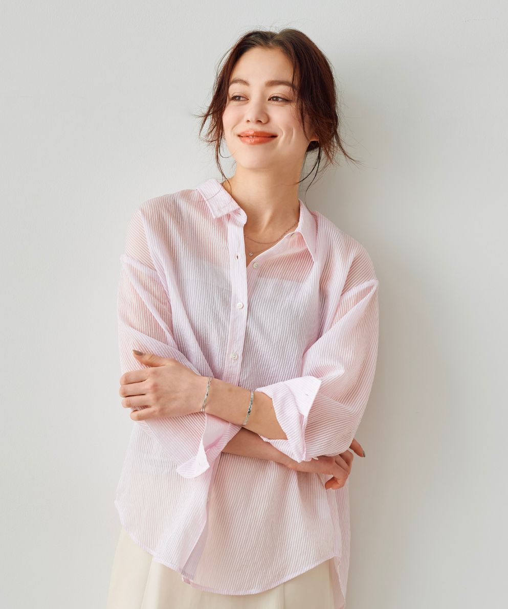 ストライプシアーシャツ｜Stola.（ストラ）公式通販サイト