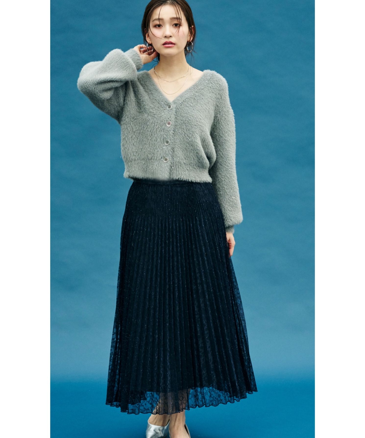 ラメ混レースプリーツスカート｜Stola.（ストラ）公式通販サイト