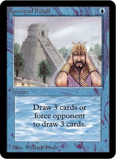 Ancestral Recall》[LEA] 青R | 日本最大級 MTG通販サイト「晴れる屋」