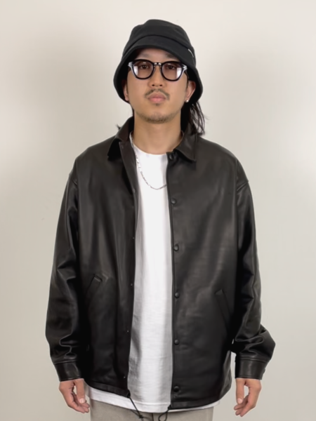 COOTIE / Leather Coach Jacket