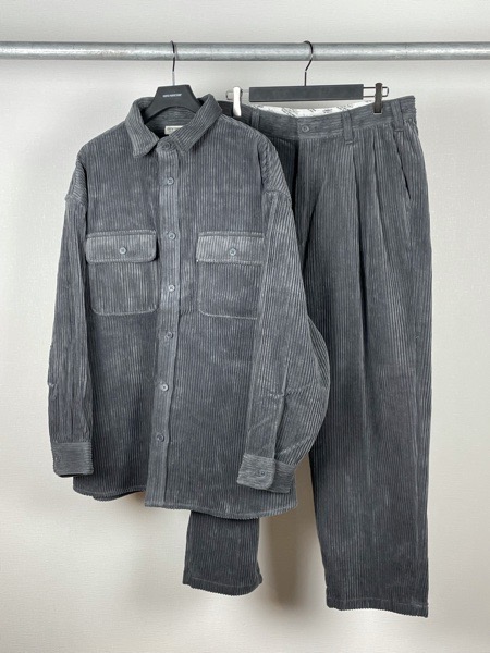 COOTIE / Wide Corduroy 2 Tuck Trousers