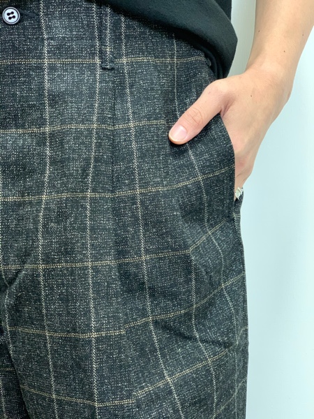 COOTIE / Melange Wool 2 Tuck Trousers