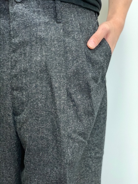 COOTIE / Melange Wool 2 Tuck Trousers