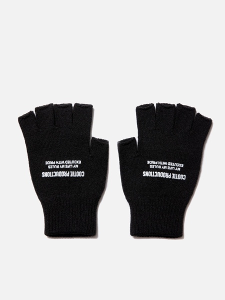 COOTIE / Fingerless Knit Glove -Black-