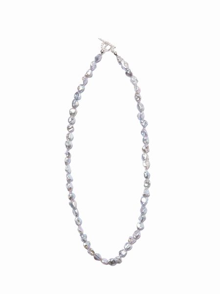 COOTIE PRODUCTIONS / Distortion Pearl Necklace -Silver-