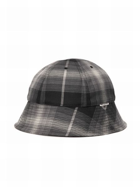 COOTIE / R/C Ombre Check Ball Hat -Black-